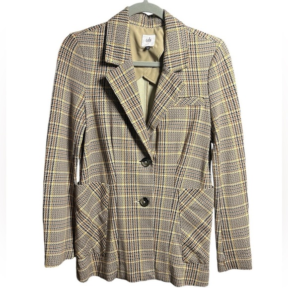 CABI Womens Pastime Blazer Plaid Suit Jacket Career Business - Picture 3 of 9